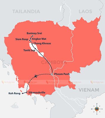 VACACIONES DE PLAYA EN CAMBOYA DE 11 DÍAS